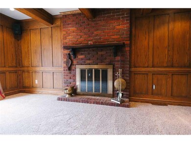 Family Room. Stately family room with custom woodw