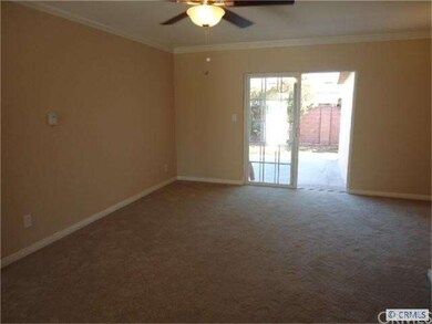 big living room with slider to back yard