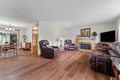 Living room is open to the dining room