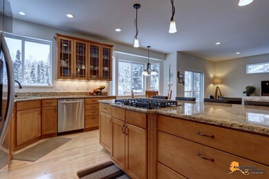 Island with gas cooktop