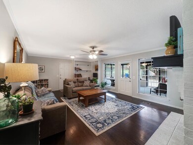 Family Room with Built-in Office