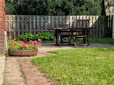 Wood fenced in backyard