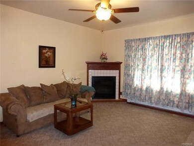 Apt 1 Living Room with Gas Fireplace