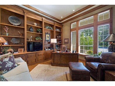 Study featuring custom built cabinetry