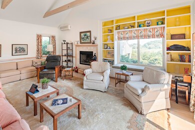 Living room with fireplace