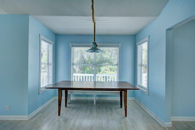 Dining area overlooking lagoon