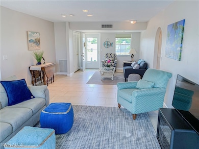 Living and entry sitting areas
