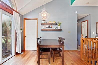 Dining room opens up to brand new deck