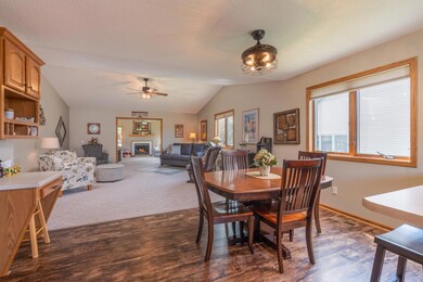 Open Floor Plan View of Dining and Living Room