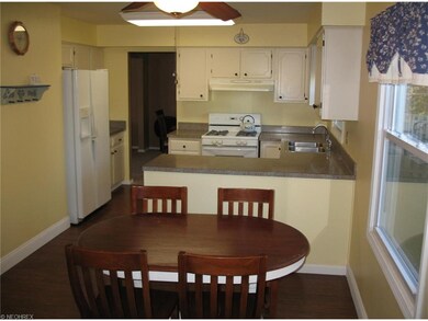 Updated easy clean flooring in the kitchen, entry 