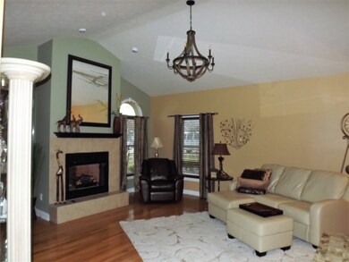 Vaulted Ceilings With Gas Fireplace.
