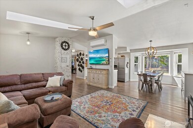 Light & bright w/ vaulted ceilings, Skylights & large windows. New Mini split for heat/AC.