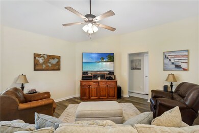 Family room looking toward three guest bedrooms
