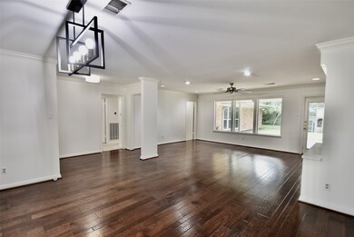 The dining area overlooks the front yard. This ope