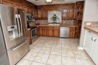 Tons of cabinet and counter space in this kitchen.