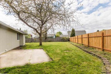 Spacious and private backyard.