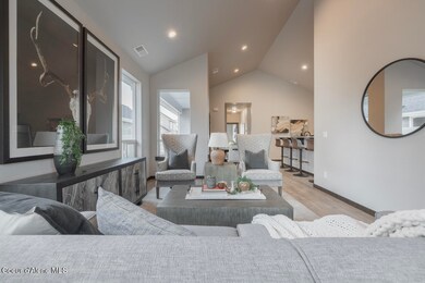 Living Room with Vaulted Ceiling
