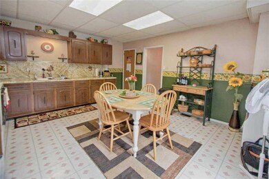 Oversized eat-in kitchen.