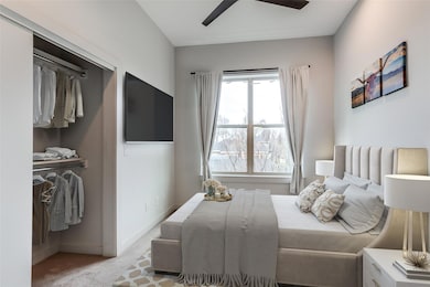 Virtually staged secondary bedroom