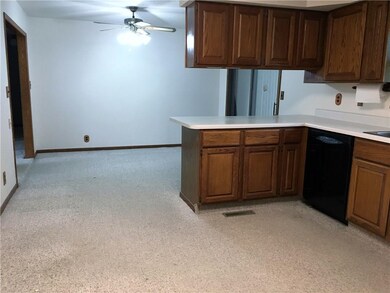 Kitchen adjoins dining