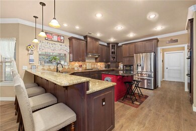 The kitchen is made for home cooked meals.