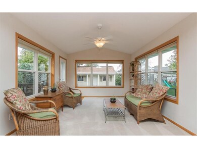 Four season sun room overlooks private wooded back