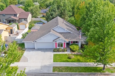 Aerial view of residential area