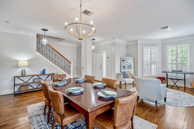 Anchored by elegant lighting and surrounded by nat