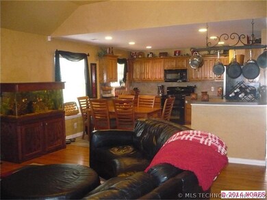 Kitchen and dining is open to family room