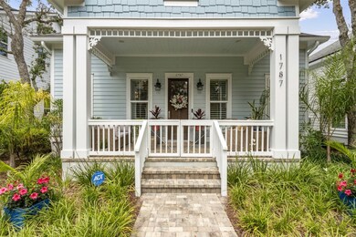 Welcoming front porch with room to relax