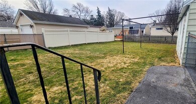 Fully fenced in backyard