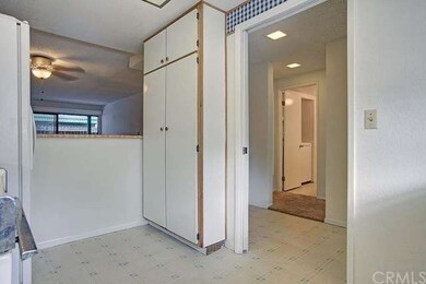 The kitchen has this convenient pantry for added s