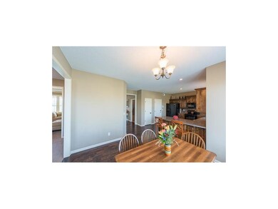 View to kitchen from eating space