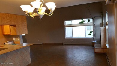 Open dining and living area