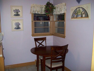 Eating space in kitchen.
