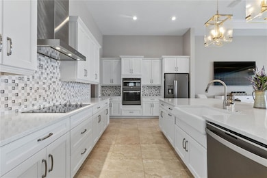 Quartz Countertops w/Mosiac Tile Backsplash