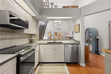Kitchen open to living area perfect for entertaini
