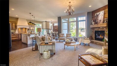 View of Family Room - Carpeted - Gas Log Fireplace
