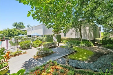 Entrance adjoining pool