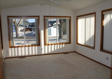 Sunroom overlooking the backyard