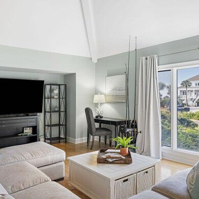 Large living room with vaulted ceiling