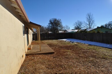 Fenced back yard