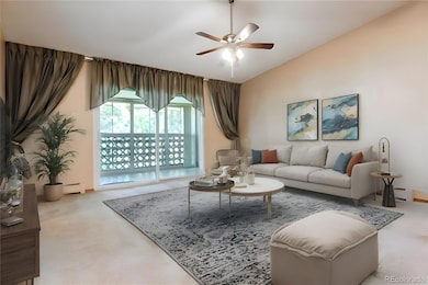 Living room virtually staged.