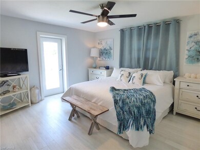 Master bedroom with access to the patio