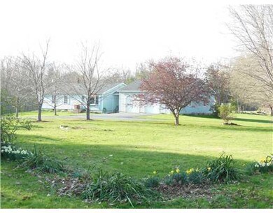 Exterior Front. Early spring