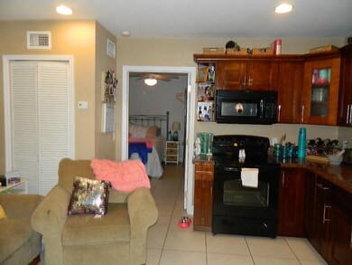 View from front door to living room