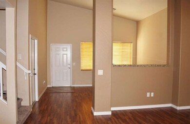 View from family room to front door