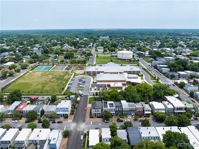 Aerial view of residential area