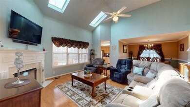 Vaulted ceilings with skylights and triple windows