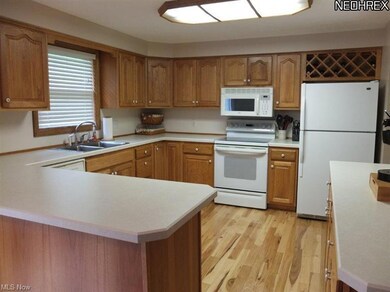 Recently remodeled kitchen with hickory cabinets, 